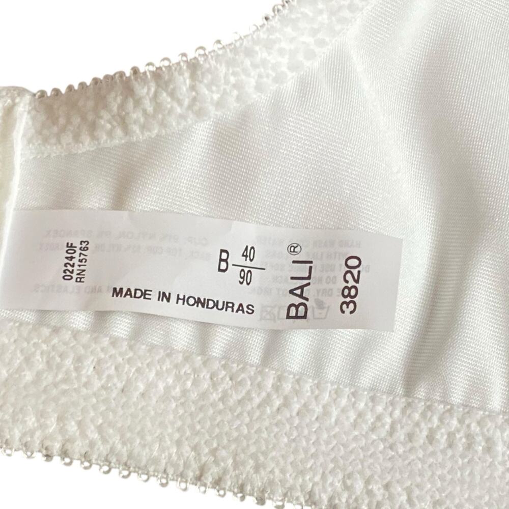 Bali DF3820 Bra Double Support Wirefree Full Coverage Size 40B White NWT 3820 - Picture 3 of 13